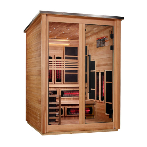 Golden Designs Kaskinen Pacific Cedar — 6-Person Outdoor Barn Hybrid Sauna - View 2