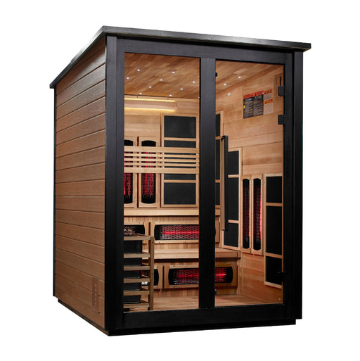 Golden Designs Kaskinen 2-Tone — 6-Person Outdoor Barn Hybrid Sauna - View 2
