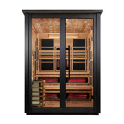 Golden Designs Kaskinen 2-Tone — 6-Person Outdoor Barn Hybrid Sauna