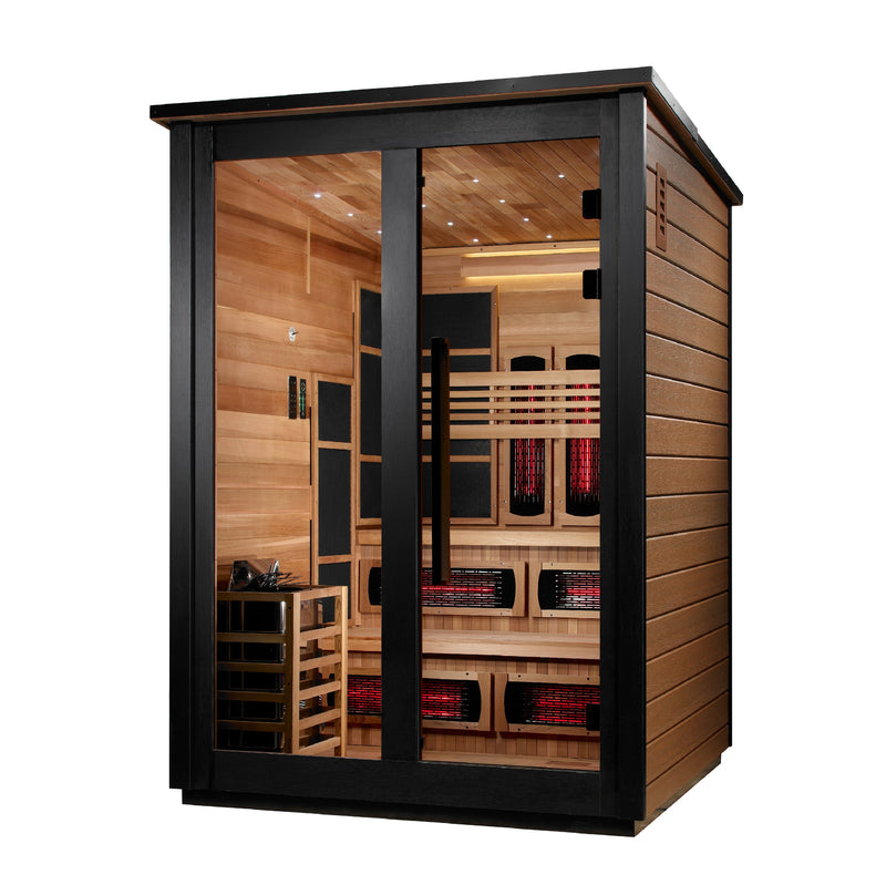 Golden Designs Kaskinen 2-Tone — 6-Person Outdoor Barn Hybrid Sauna - View 3