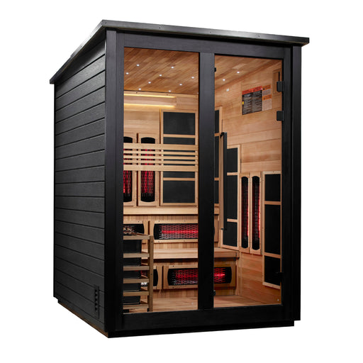 Golden Designs Kaskinen Black — 6-Person Outdoor Barn Hybrid Sauna - View 2