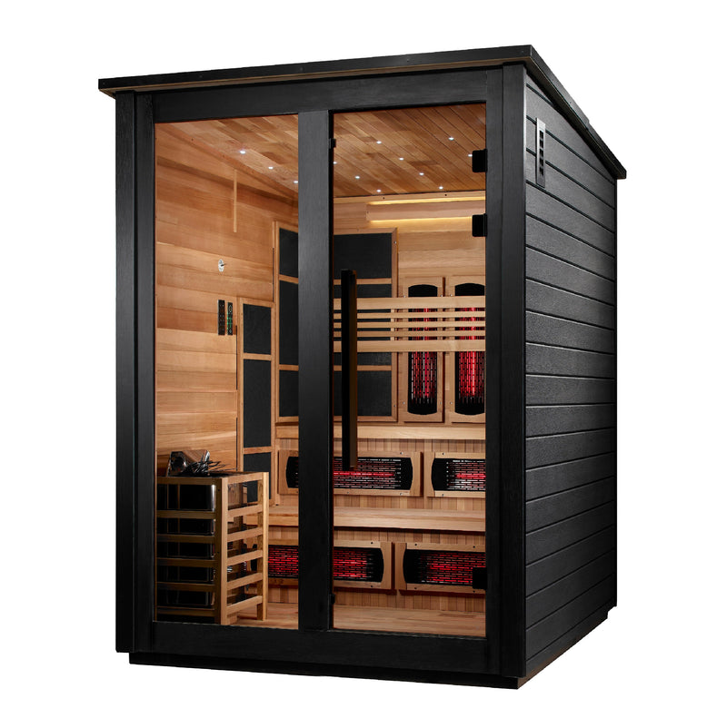 Golden Designs Kaskinen Black — 6-Person Outdoor Barn Hybrid Sauna - View 3