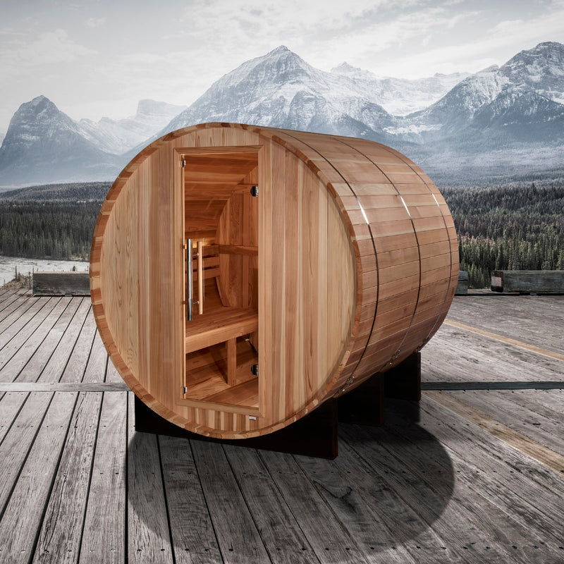 Golden Designs Arosa 4-Person Barrel Traditional Sauna - View 2