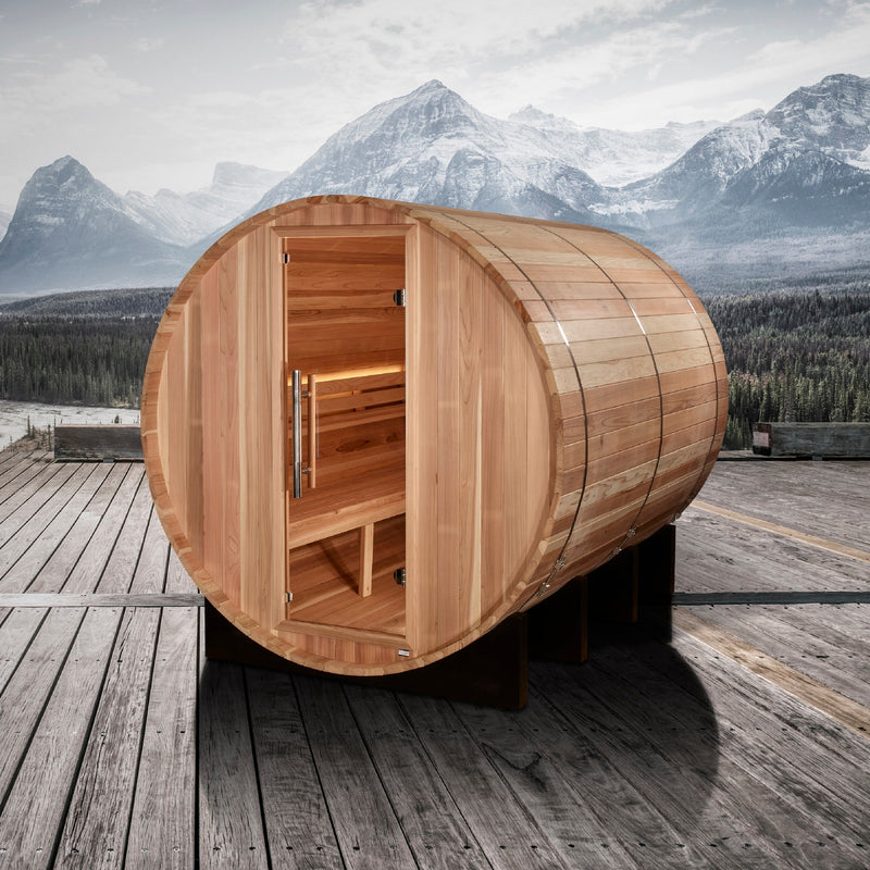 Golden Designs Klosters 6-Person Barrel Traditional Sauna - View 2