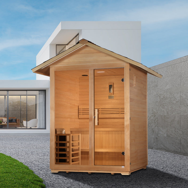 Golden Designs Arlberg 3-Person Outdoor Traditional Sauna - View 4