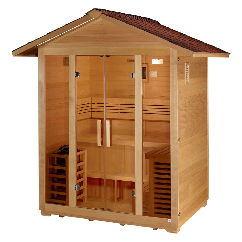 Golden Designs Vorarlberg 5-Person Outdoor Traditional Sauna - View 4