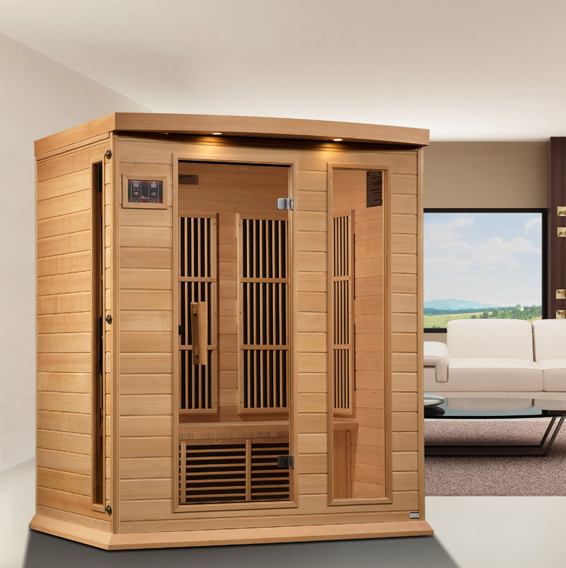 Maxxus Montilemar 3-Person Near Zero EMF Sauna (Hemlock) - View 5