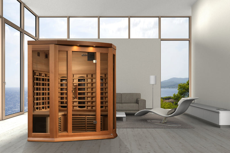 Maxxus 3-Person Full Spectrum Corner Sauna (Cedar) - View 5