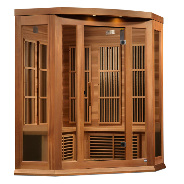 Maxxus Avignon — 3-Person Corner Canadian Cedar Infrared Sauna