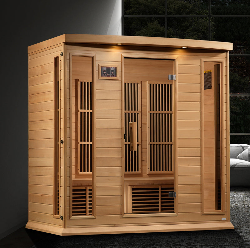 Maxxus Chaumont 4-Person Near Zero EMF Sauna (Hemlock) - View 5