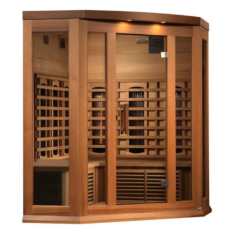 Maxxus 3-Person Full Spectrum Corner Sauna (Cedar)