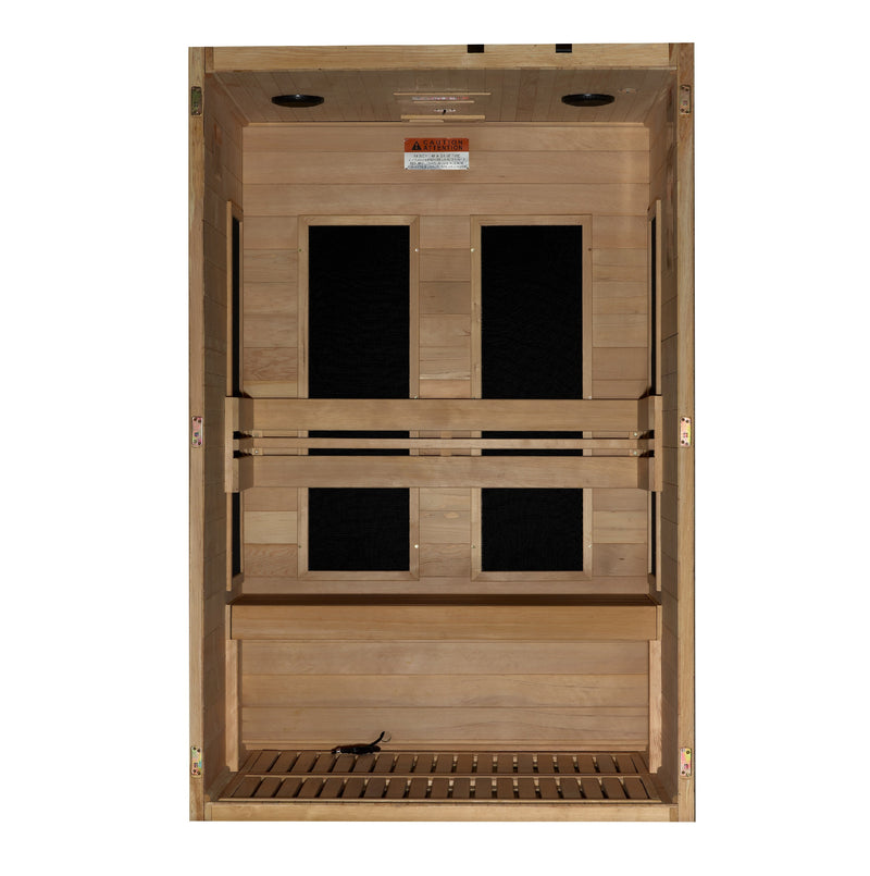 Maxxus "S-Line" 2 Person Ultra Low EMF FAR IR Sauna (MX-S206-01 ELITE)