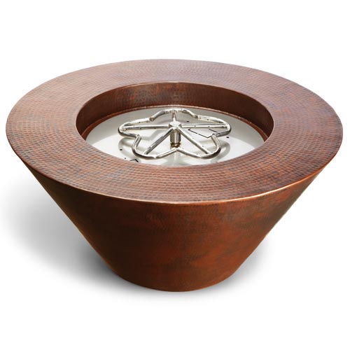 HPC Mesa 32 Hammered Copper Fire Bowl