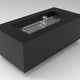 HPC Tejas 48x24 Rectangular Fire Pit in Black finish