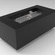 HPC Tejas 48x24 Rectangular Fire Pit in Black finish