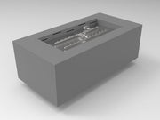 HPC Tejas 48x24 Rectangular Fire Pit in Pewter finish