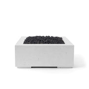 HPC Dekko Alea 40 concrete fire pit in Ash with Black Lava Rock