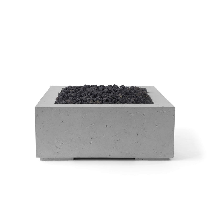 HPC Dekko Alea 32 Concrete Fire Pit in Charcoal / Black Lava Rock finish