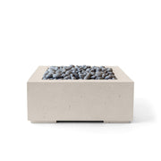 HPC Dekko Alea 40 concrete fire pit in Clay with Slate Beachstone