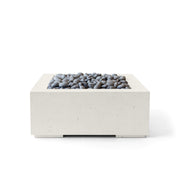 HPC Dekko Alea 40 concrete fire pit in Limestone with Slate Beachstone