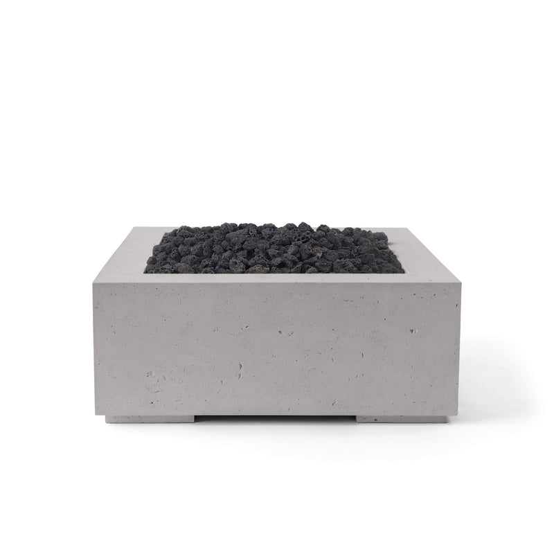 HPC Dekko Alea 32 Concrete Fire Pit in Sandstone / Black Lava Rock finish