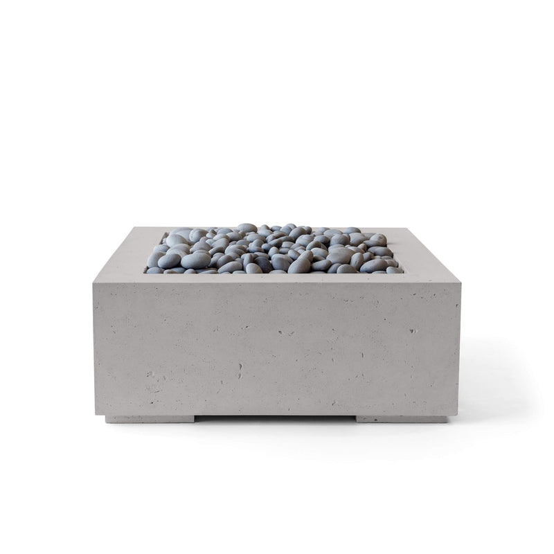 HPC Dekko Alea 32 concrete fire pit in Sandstone with Slate Beachstone