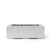 HPC Dekko Avera 60 concrete fire pit in Ash with Slate Beachstone