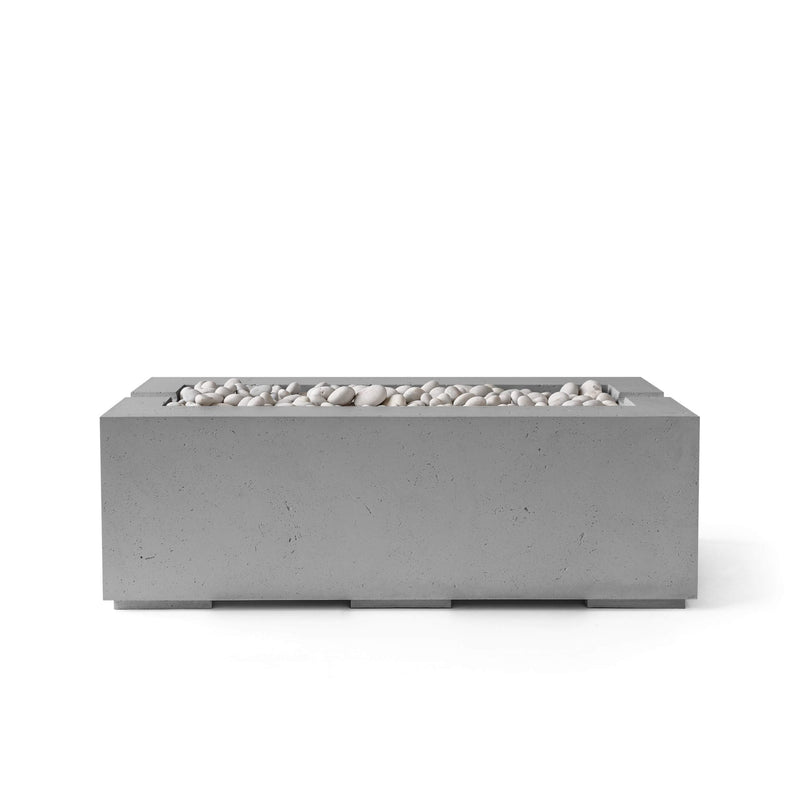 HPC Dekko Avera 60 Concrete Fire Pit in Charcoal / Ivory Beach Stone finish