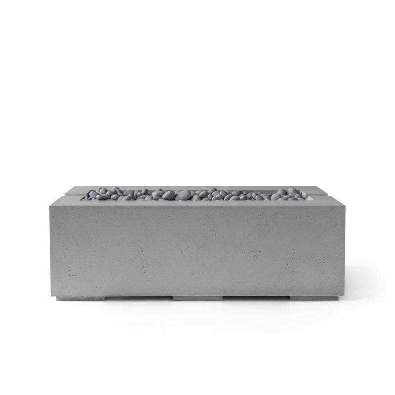 HPC Dekko Avera 60 concrete fire pit in Charcoal with Slate Beachstone