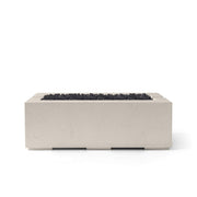 HPC Dekko Avera 60 concrete fire pit in Clay with Black Lava Rock