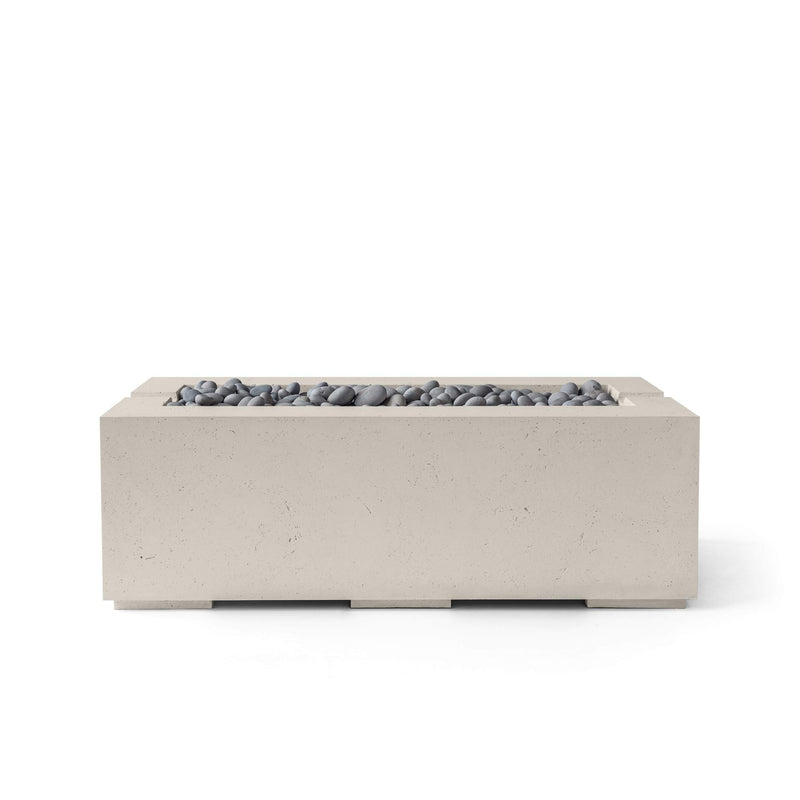 HPC Dekko Avera 48 concrete fire pit in Clay with Slate Beachstone