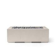 HPC Dekko Avera 60 concrete fire pit in Clay with Slate Beachstone