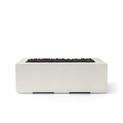 HPC Dekko Avera 60 concrete fire pit in Limestone with Black Lava Rock