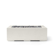 HPC Dekko Avera 48 concrete fire pit in Limestone with Slate Beachstone