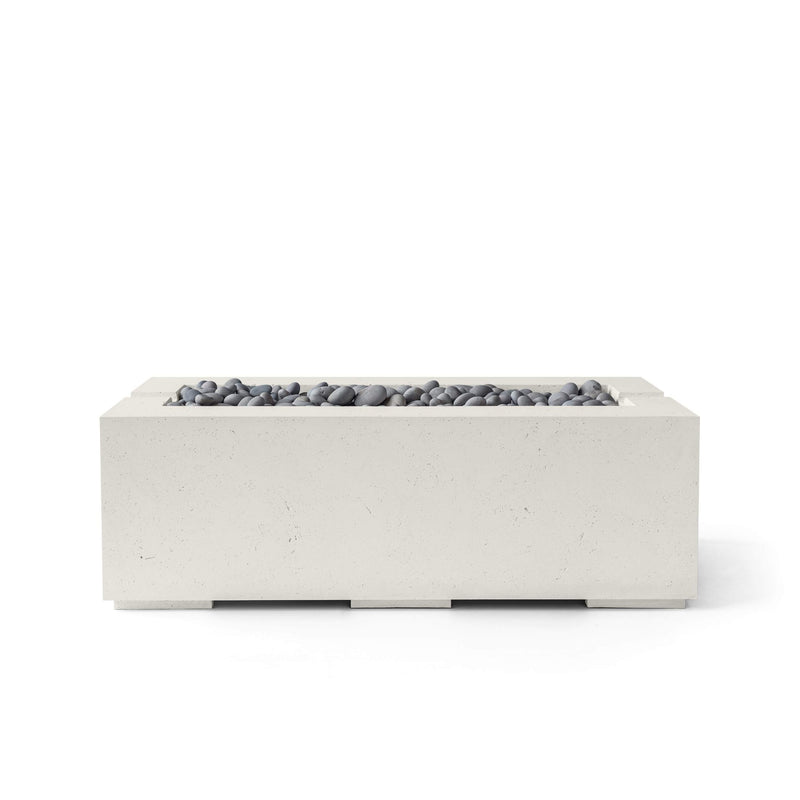HPC Dekko Avera 60 concrete fire pit in Limestone with Slate Beachstone
