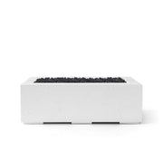 HPC Dekko Avera 48 Concrete Fire Pit in Natural / Black Lava Rock finish