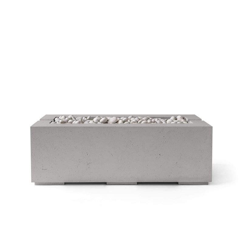 HPC Dekko Avera 60 Concrete Fire Pit in Sandstone / Ivory Beach Stone finish