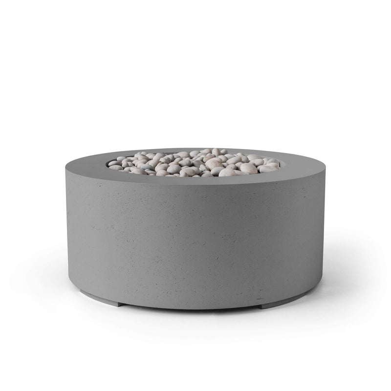 HPC Dekko Belmont Concrete Fire Pit in Charcoal / Ivory Beach Stone finish