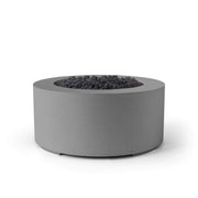 HPC Dekko Belmont Concrete Fire Pit in Charcoal / Black Lava Rock finish