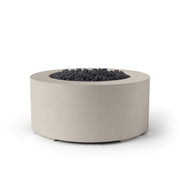 HPC Dekko Belmont concrete fire pit in Clay with Black Lava Rock
