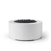 HPC Dekko Belmont Concrete Fire Pit in Natural / Black Lava Rock finish