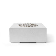 HPC Dekko Bravo concrete fire pit in Ash with Ivory Beachstone