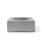 HPC Dekko Bravo concrete fire pit in Charcoal with Slate Beachstone