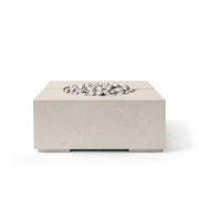 HPC Dekko Bravo concrete fire pit in Clay with Ivory Beachstone