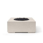 HPC Dekko Bravo concrete fire pit in Clay with Black Lava Rock