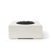 HPC Dekko Bravo concrete fire pit in Limestone with Black Lava Rock