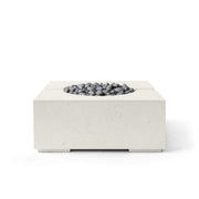 HPC Dekko Bravo concrete fire pit in Limestone with Slate Beachstone