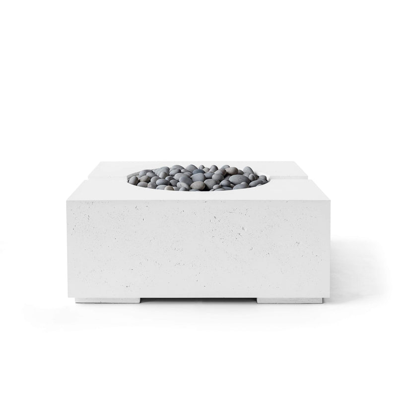 HPC Dekko Bravo concrete fire pit in Natural with Slate Beachstone