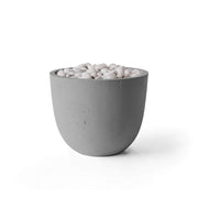 HPC Dekko Element Concrete Fire Pit in Charcoal / Ivory Beach Stone finish