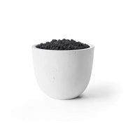 HPC Dekko Element Concrete Fire Pit in Natural / Black Lava Rock finish